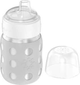 life factory  Babyflaska med bred hals 235 ml med Soft Sippy Cap, cool grey