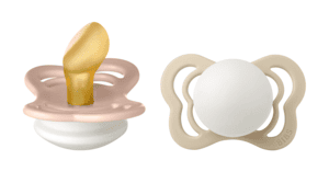 Fopspeen Couture Blush en Vanilla Glow Latex 0-6 maanden, 2 stuks.