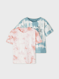 T-shirt Nmfhalo 2-pack Georgien Peach