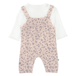 Strampler+Shirt soft blush gemustert