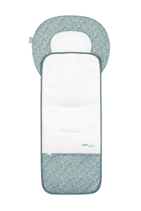 Protector para silla de paseo Babycool white leaves gris