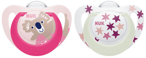 Schnuller Star Day and Night, Gr. 2 in pink/rosa