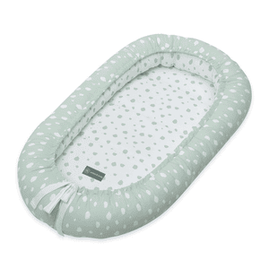 emma & noah Baby Nest con puntini, menta