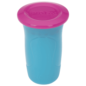 Tazza sippy Nûby 360° da 6 mesi, rosa