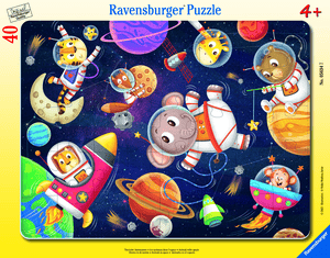 Frame puzzel - Dierlijke astronauten