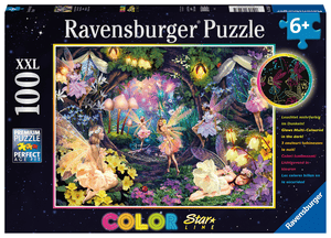 Color Star Line Puzzle - Gloeiende bosfeeën