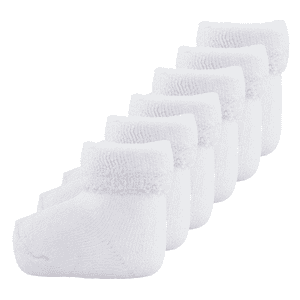 Calcetines de primera vez paquete de 6 Newborn Uni White