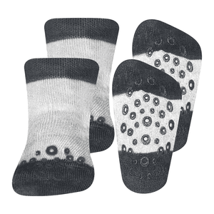 Chaussettes pour bébé pack de 2 uni gris