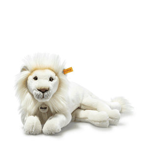 Lion Timba wit liggend, 43 cm