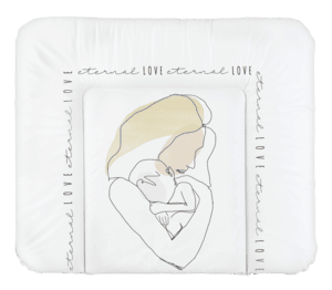 Wickelauflage Breit Motiv Line-Art Eternal Love 85 x 72 x 5 cm