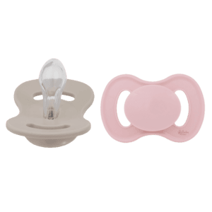 Sucette symétrique silicone T.1 Rose Quartz & Beach Sand lot de 2