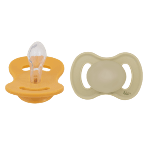 Sucette symétrique silicone T.1 Lake Green & Daisy Yellow lot de 2