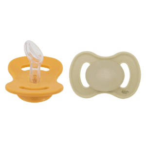 Sucette Dental silicone T.1 Lake Green & Daisy Yellow lot de 2