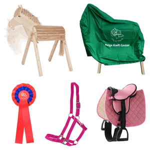 Houten Speelpaard Set Tamme - roze