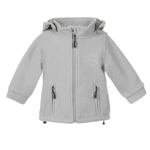 Kapuzenjacke Clima-Fleece silber grau