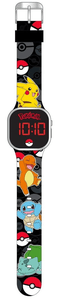 Otto Simon  LED Kinderuhr Pokémon schwarz