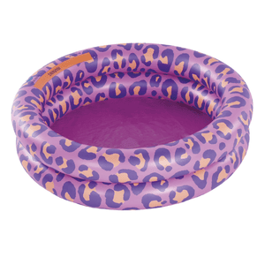 Piscine enfant ronde Printed léopard pourpre 2 anneaux 60 cm