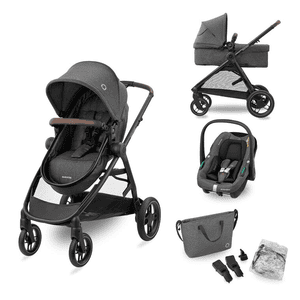 Yhdistelmävaunut Zelia S Trio Dark Grey