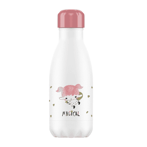 Geïsoleerde fles kinderfee - 270ml, wit/roze