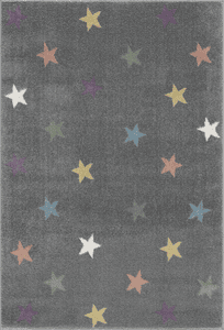 Kinderteppich Happy Rugs Fame silbergrau/multi