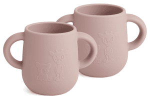 Tasse enfant Abiola silicone 145 ml Woodrose lot de 2