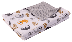 Babyfilt Waffle Pique Grey Sloth 70x100 cm