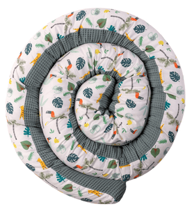 Babybed Snake Wafel Piqué Salie Groen Regenwoud 300 cm