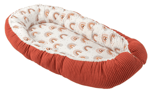 Knuffel Nest Wafel Pique Rust Regenboog 55 x 95 cm