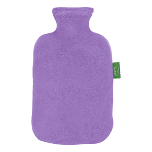 Warmwaterkruik 2L met fleece hoes in lila