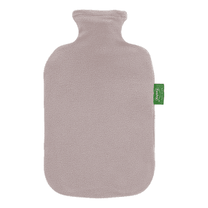 Wärmflasche 2L mit Fleecebezug in taupe