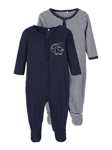 Sleep overall 2-pack Donker Saffier