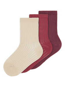 Socken 3er Pack Rose Wine