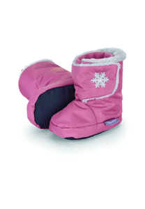 Babyschuh Schneeflocke rosa