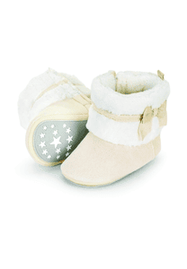 Baby-Stiefel Schleife beige