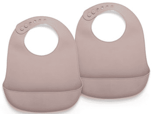 Bavoir bébé silicone Tex Woodrose lot de 2