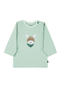 Camisa de manga larga a rayas verde