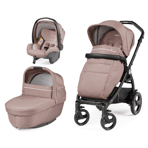 Peg Perego Poussette trio combinée 3en1 Book Smart Rosette