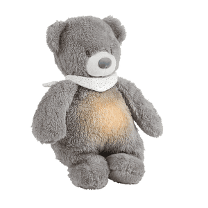 Sleepy Bear Cuddly Toy Night Light Grå