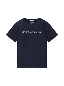 T-shirt Logo Print Hemels Kapitein Blauw