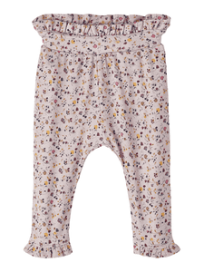 Pantalones Paper Bag Nbflizette Lila Bruñido