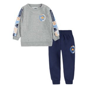 Conjunto de jersey y pantalón de chándal gris/azul