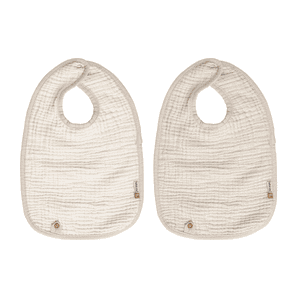 bébé jou® Lätzchen 2er Pack Pure Cotton Sand