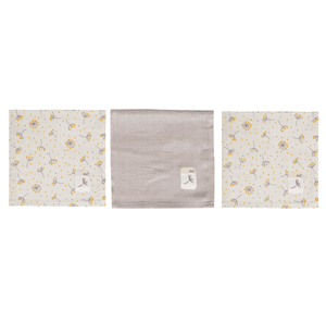 bébé jou® muslin burp cloths 3-pack Fabulous Wish Grey