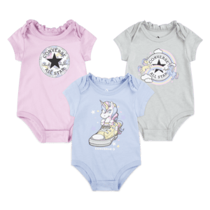 Pack de 3 bodys púrpura/azul/gris