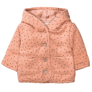 Jacka vadderad peach mönstrad