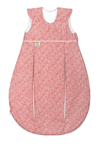 primaklima Baumwoll-Schlafsack white leaves cranberry