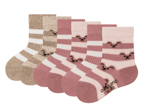 Chaussettes bébé rose lot de 6