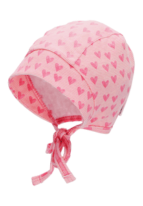 Häubchen Herzen rosa