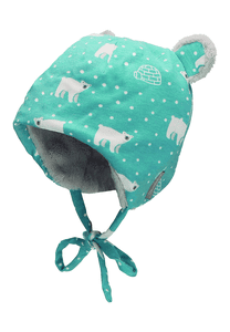 Bonnet Ours polaire ciel