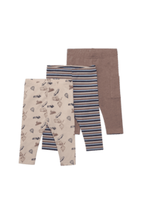 Hust & Claire Leggings 3-pack Lukas Deer marrón melange